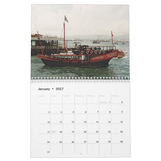 Hong Kong, Macao, Wandkalender der China-2015 (Jan 2027)