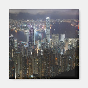 Hong Kong-NachtSkyline Magnet