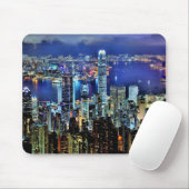 Hong Kong-NachtSkyline Mousepad (Mit Mouse)