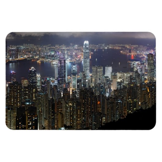 Hong Kong Night Skyline Magnet (Horizontal)