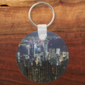 Hong Kong Night Skyline Schlüsselanhänger (Vorderseite)