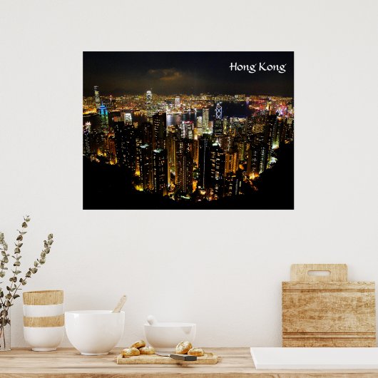 Hong Kong Nightscape Poster (Küche)