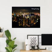 Hong Kong Nightscape Poster (Heimbüro)