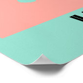 Hong Kong Peony City Map Poster (Ecke)