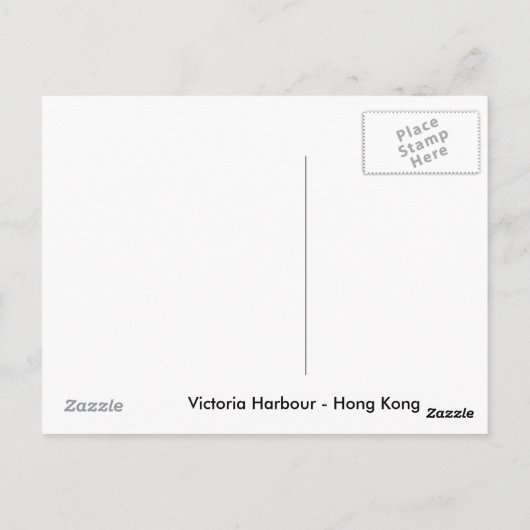 Hong Kong Postkarte (Rückseite)