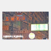 Hong Kong Rectangle Sticker (Vorderseite)