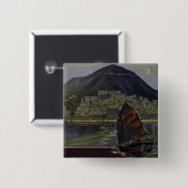 Hong Kong ~ Riviera of the Orient Button (Vorne & Hinten)