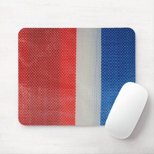 Hong Kong-rote weiße und Blau-Streifen Mousepad (Mit Mouse)