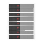 Hong Kong Ruby Medallion auf Carbon Fibre Print Rundum-Adressaufkleber (Bogen)