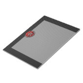 Hong Kong Ruby Orchid Inlay auf Carbon Fibre Print Notizblock (angewinkelt)