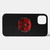 Hong Kong Ruby Siegel auf Carbon Fibre Print Case-Mate iPhone Hülle (Rückseite (Horizontal))