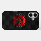 Hong Kong Ruby Siegel auf Carbon Fibre Print Case-Mate iPhone Hülle (Rückseite (Horizontal))