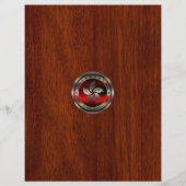 Hong Kong Ruby Siegel auf Mahogany Print (Vorderseite)