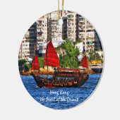 Hong Kong Sampan die Perle des Orientes Keramikornament (Links)
