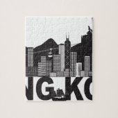 Hong Kong-Skyline-Buddha-Statue-Text Puzzle (Vertikal)