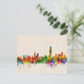 Hong Kong Skyline Cityscape Postkarte (Stehend Vorderseite)