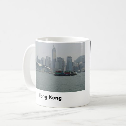 Hong Kong-Skyline Kaffeetasse (Vorderseite Links)