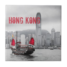 Hong Kong Skyline Panorama Kunstgeschenk