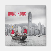 Hong Kong Skyline Panorama Kunstgeschenk Magnet (Vorne)