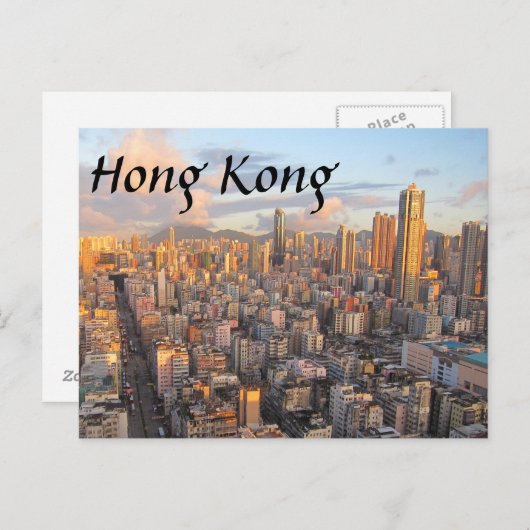 Hong Kong Skyline Postcard Postkarte (Vorne/Hinten)