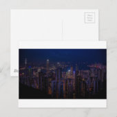Hong Kong Skyline Postkarte (Vorne/Hinten)