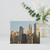 Hong Kong Skyline Postkarte (Stehend Vorderseite)