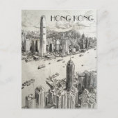 Hong Kong Skyline Postkarte (Vorderseite)