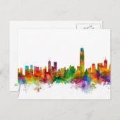 Hong Kong Skyline Postkarte (Vorne/Hinten)