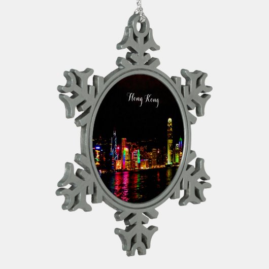 Hong Kong Victoria Harbour #2 Snowflake Ornament (Links)