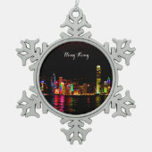 Hong Kong Victoria Harbour #2 Snowflake Ornament (Vorderseite)