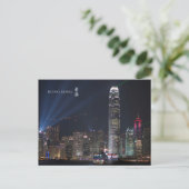 Hong Kong Victoria Harbour Night Scene Postcard Postkarte (Stehend Vorderseite)