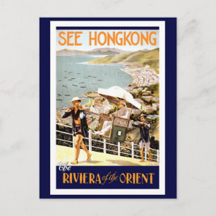 Hong Kong Vintag Reise Postkarte