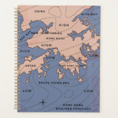 Hong Kong Vintag Weather Map Planer (Vorderseite)