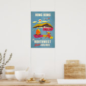 Hong Kong Vintage Travel Poster (Küche)