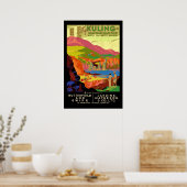 Hong Kong Vintage Travel Poster (Küche)