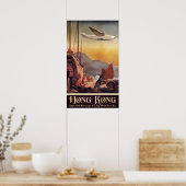 Hong Kong Vintage Travel Poster (Küche)