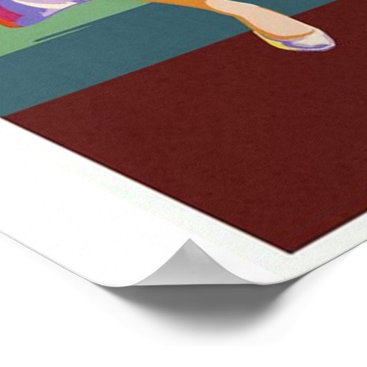 Hong Kong Vintage Travel Poster (Ecke)