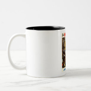 Hong Kong Vintage Travel Zweifarbige Tasse