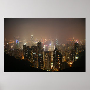 Hong Kong von Victoria-Spitze Poster