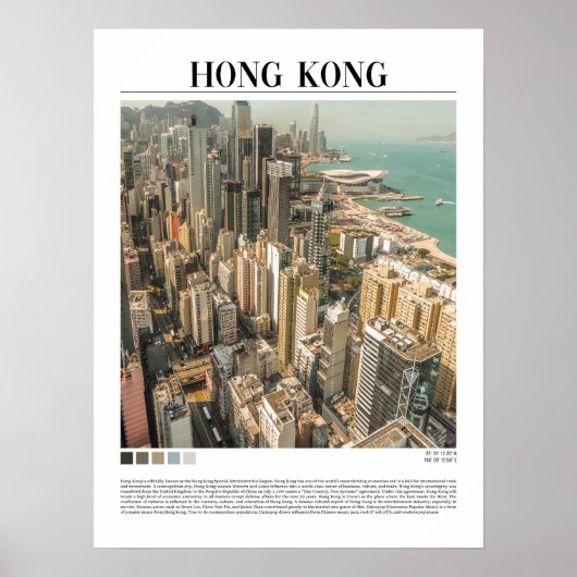Hong Kong Wall Art Poster (Vorne)