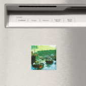 Hong Kong Water Taxis Abstrakter Impressionismus Magnet (In Situ (Geschirrspüler))