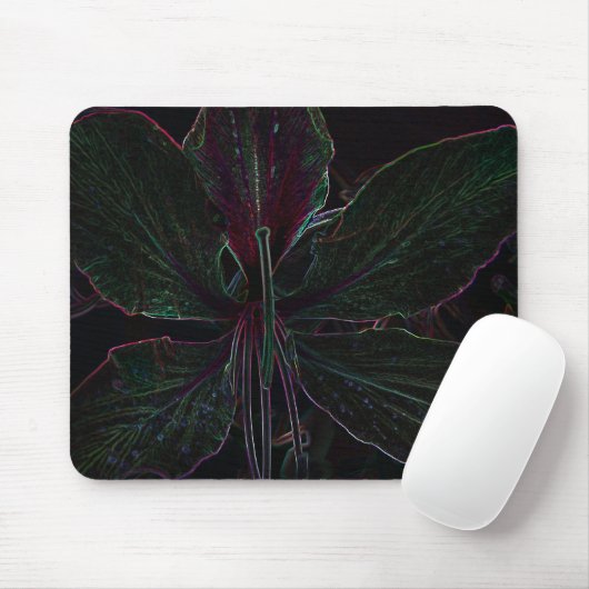Hong- Kongorchideenbaum-Blumen-Mausunterlage Mousepad (Mit Mouse)