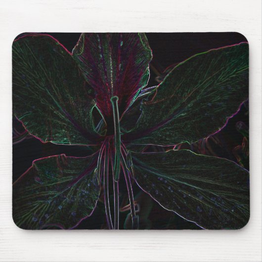 Hong- Kongorchideenbaum-Blumen-Mausunterlage Mousepad (Vorne)