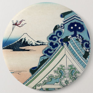 Honganji-Tempel Blick auf den Fuji japanischer Hol Button