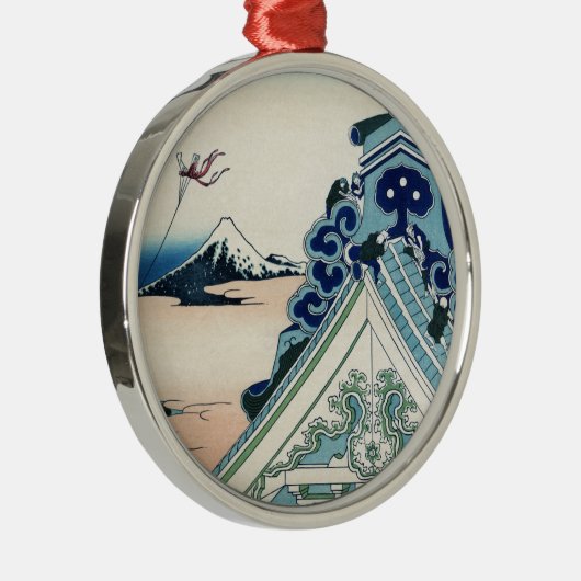 Honganji Tempel in Asakusa Mt Fuji, Feudal Japan Ornament Aus Metall (Rechts)