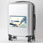 Honganji Temple Vista des Fuji Japanese Woodcut Aufkleber (Koffer)