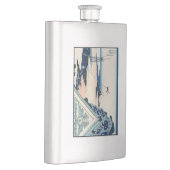 Honganji Temple Vista des Fuji Japanese Woodcut Flachmann (Rechts)