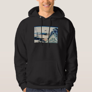 Honganji Temple Vista des Fuji Japanese Woodcut Hoodie