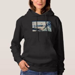 Honganji Temple Vista des Fuji Japanese Woodcut Hoodie
