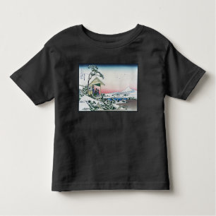 Honganji Temple Vista des Fuji Japanese Woodcut Kleinkind T-shirt
